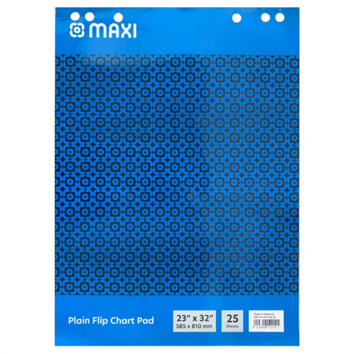 Maxi Plain Flipchart Pad, 585 x 810 mm, Plain White, 25sheets/pad