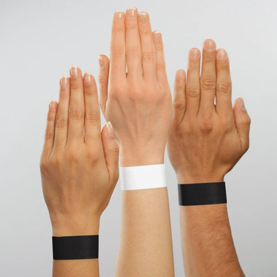Sigel Event Wristbands Super Soft, adhesive seal, printable, 120/pack, Black