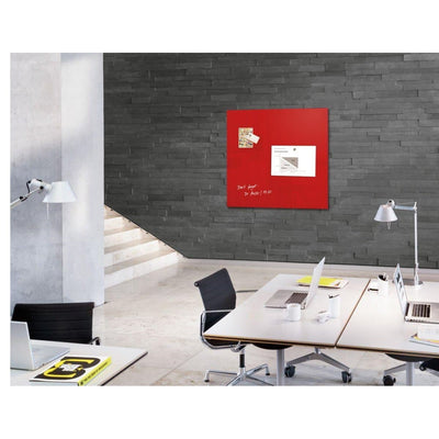 Sigel Magnetic Glass Board ARTVERUM, 100 x 100 cm, Red