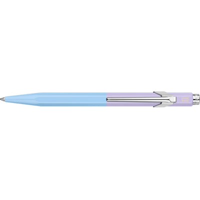 CARAN d'ACHE 849 Ballpoint Pen PAUL SMITH with Box, Sky Blue/Lavender - Limited Edition