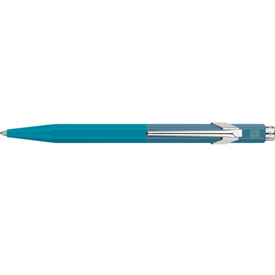 CARAN d'ACHE 849 Ballpoint Pen PAUL SMITH with Box, Cyan/Steel - Limited Edition