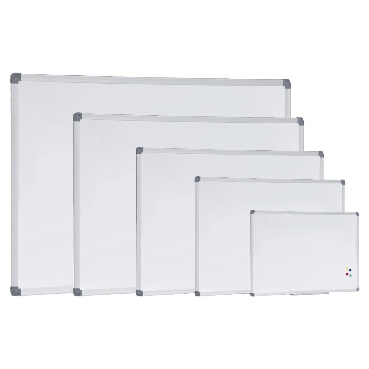 Magnetic White Board with Pen Tray, Aluminum Frame